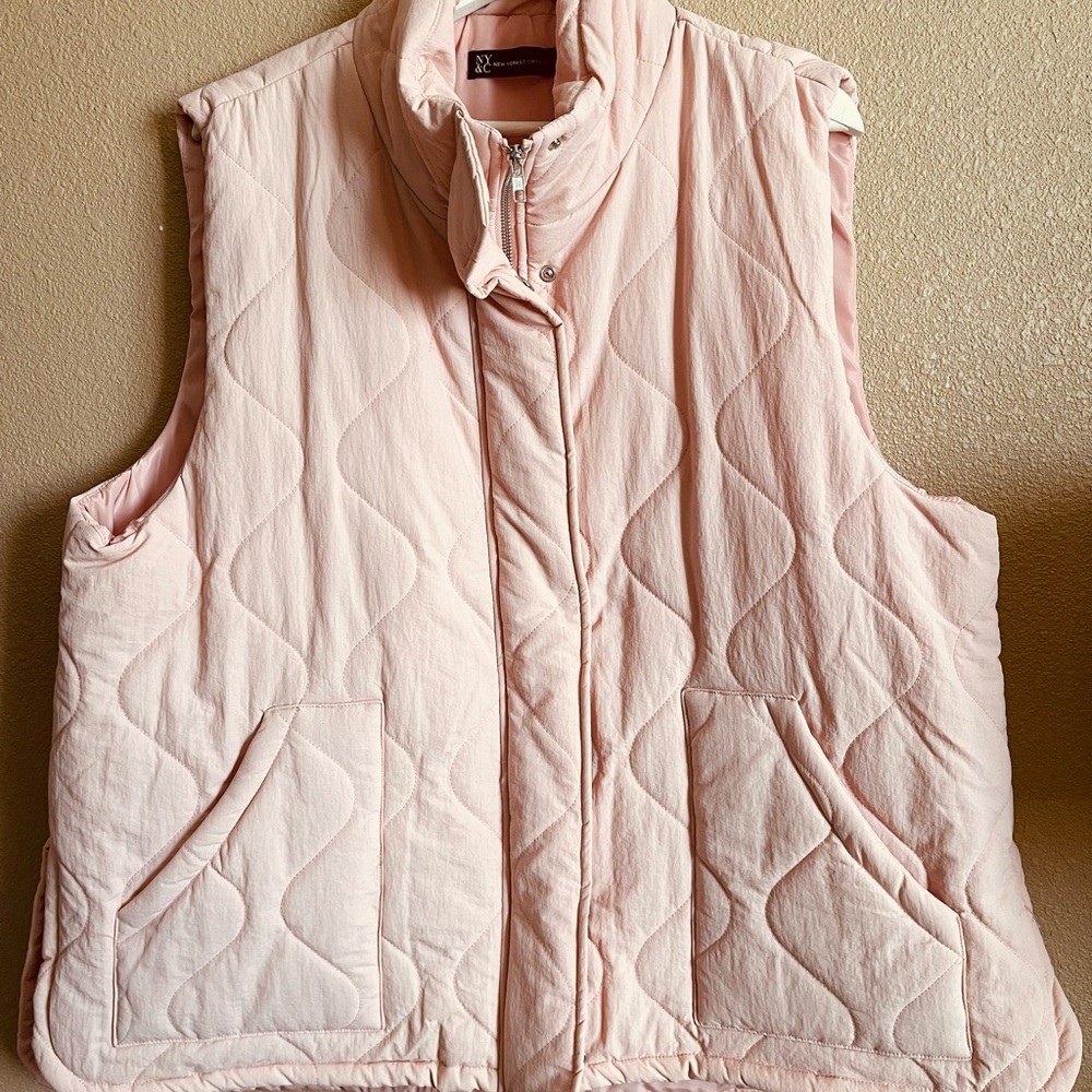 New York & Company Blush Quilted Vest